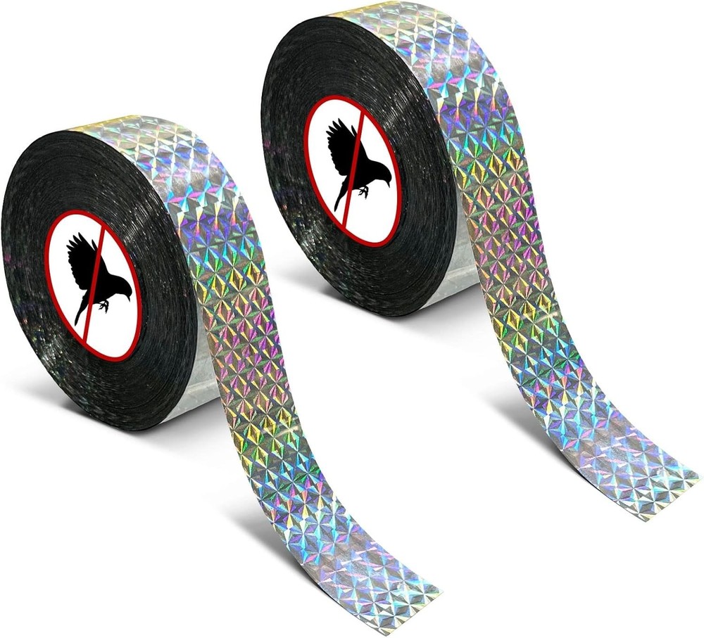 High-Quality Reflective Flash Tape for Effective Bird Deterrence - 1000ft Total