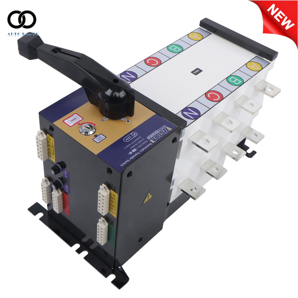 ATS Automatic Transfer Switch 400A 4 Poles 110V 220V Grid to AC Generator