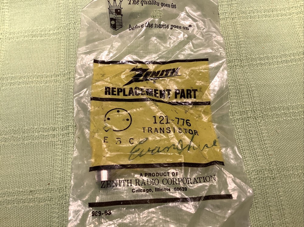 Zenith oem part #121-776 transistor