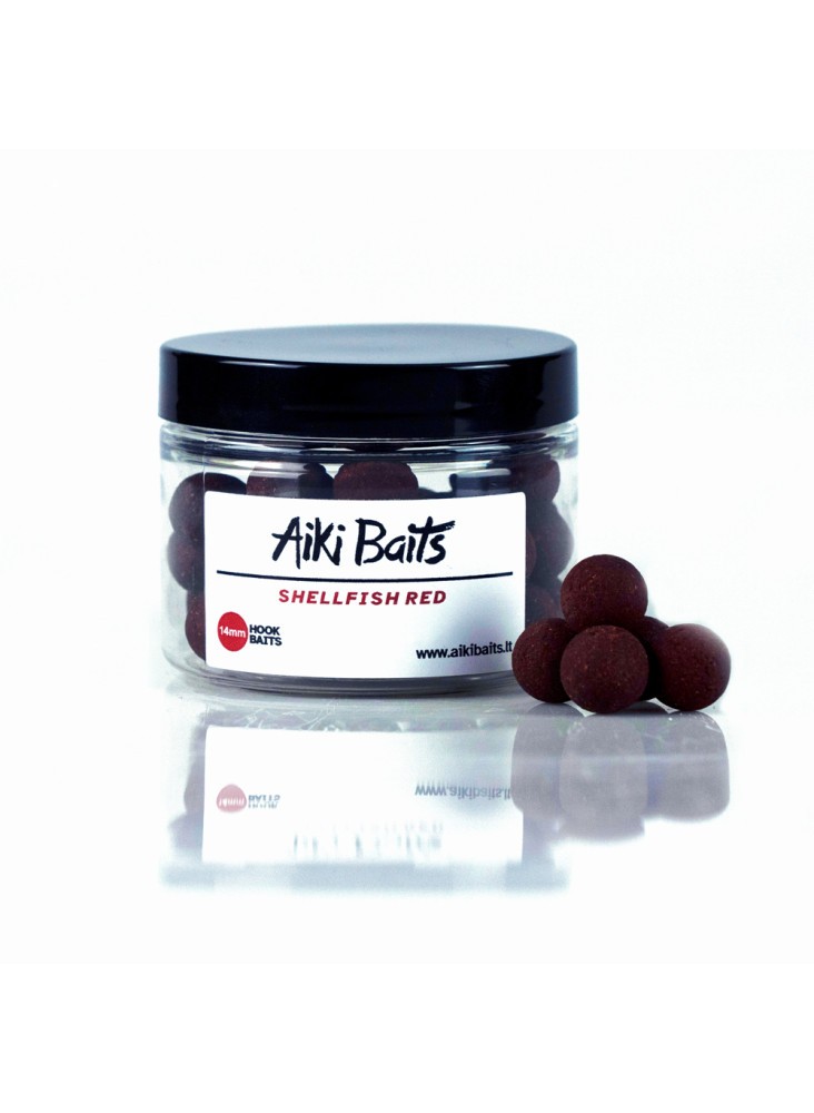 Aiki Baits Hook Bait Boilies 14mm Shellfish Red Carp