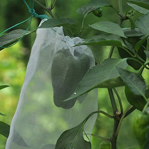 4 Pack Garden Bug Netting Insect Barrier Plant Mesh Netting with Drawstring