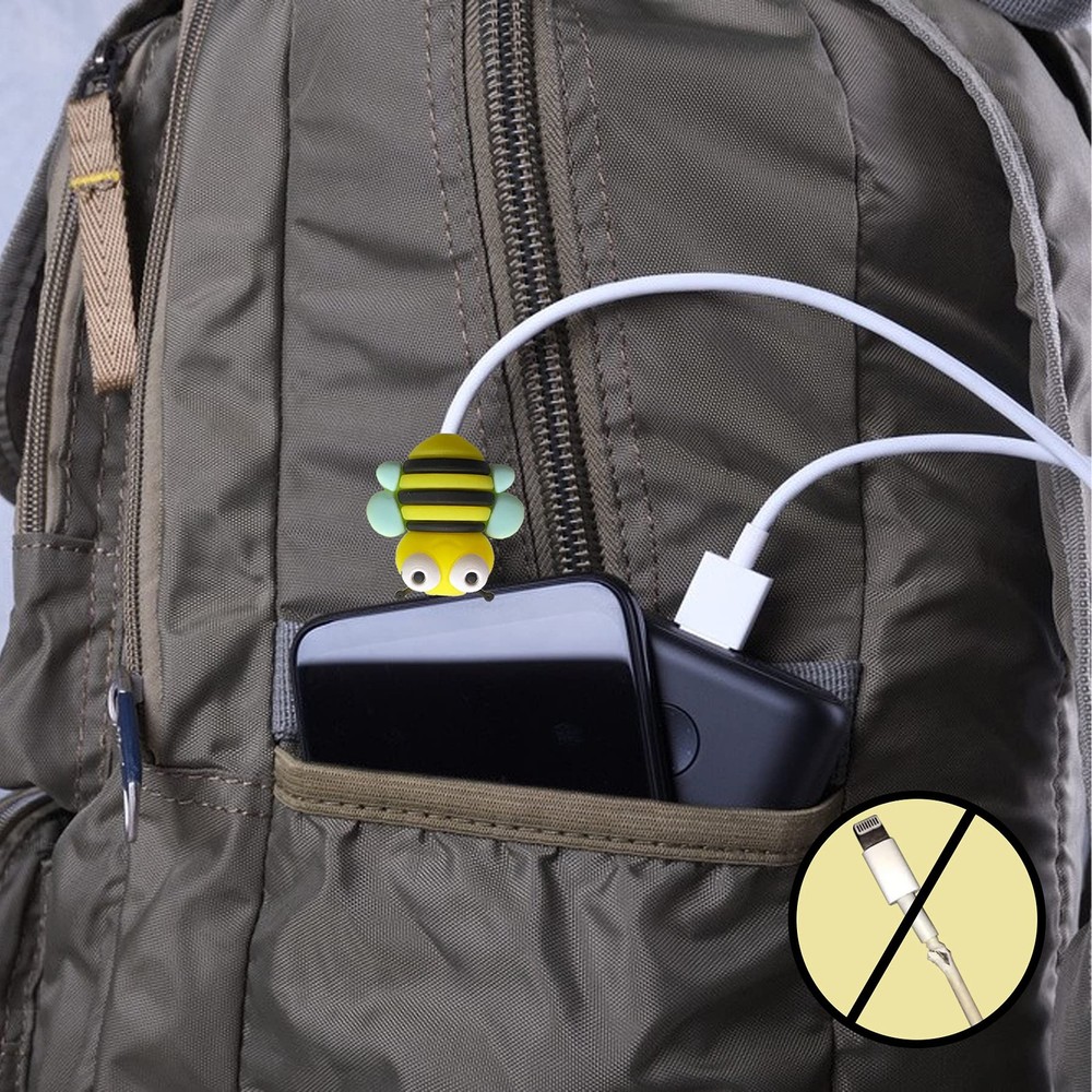 15 Pack USB Charger Protector, Cute Animal & Fruit Design, Protects & Decorat...