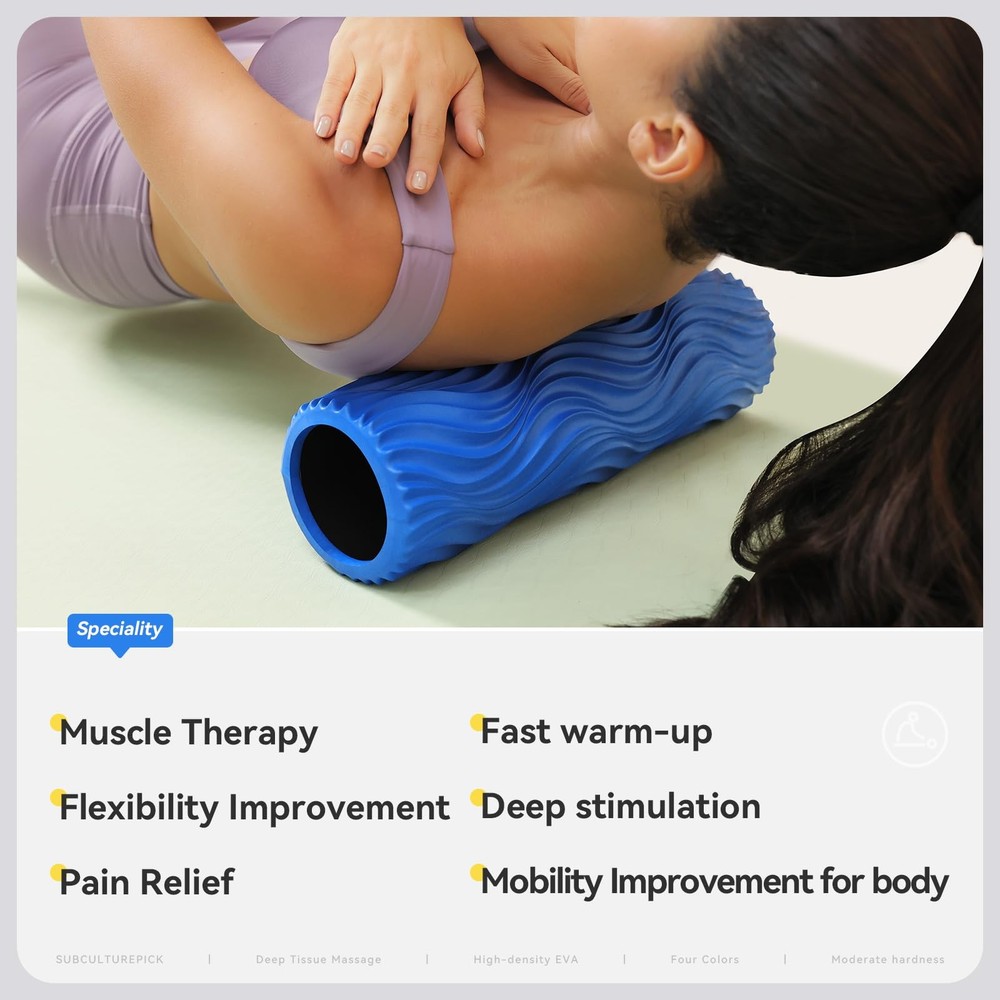 Foam Roller Medium Density Back Roller for Deep Tissue Muscle Massage of The ...