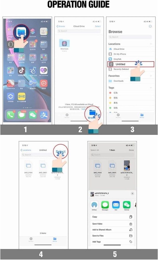 Lightning to Micro SD Card Reader for iPhone iPad, MFi Certified iOS 13+