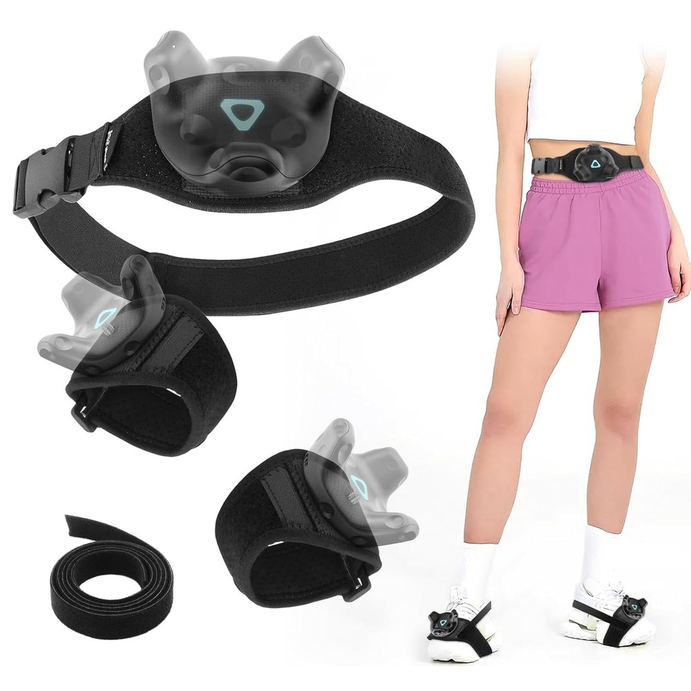 Breathable Adjustable Tracker Straps & Belt for HTC Vive 3.0 - Enhanced Comfort
