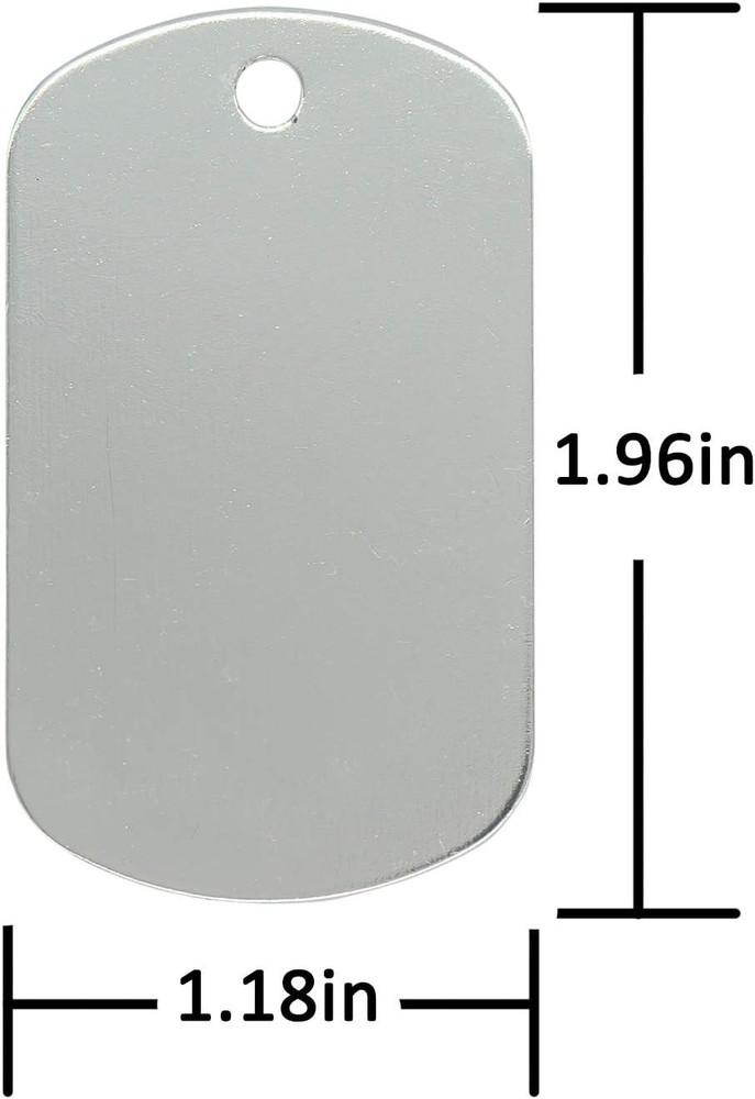 Aluminum Blank Tags Stamping Blanks 25 Pack Silver