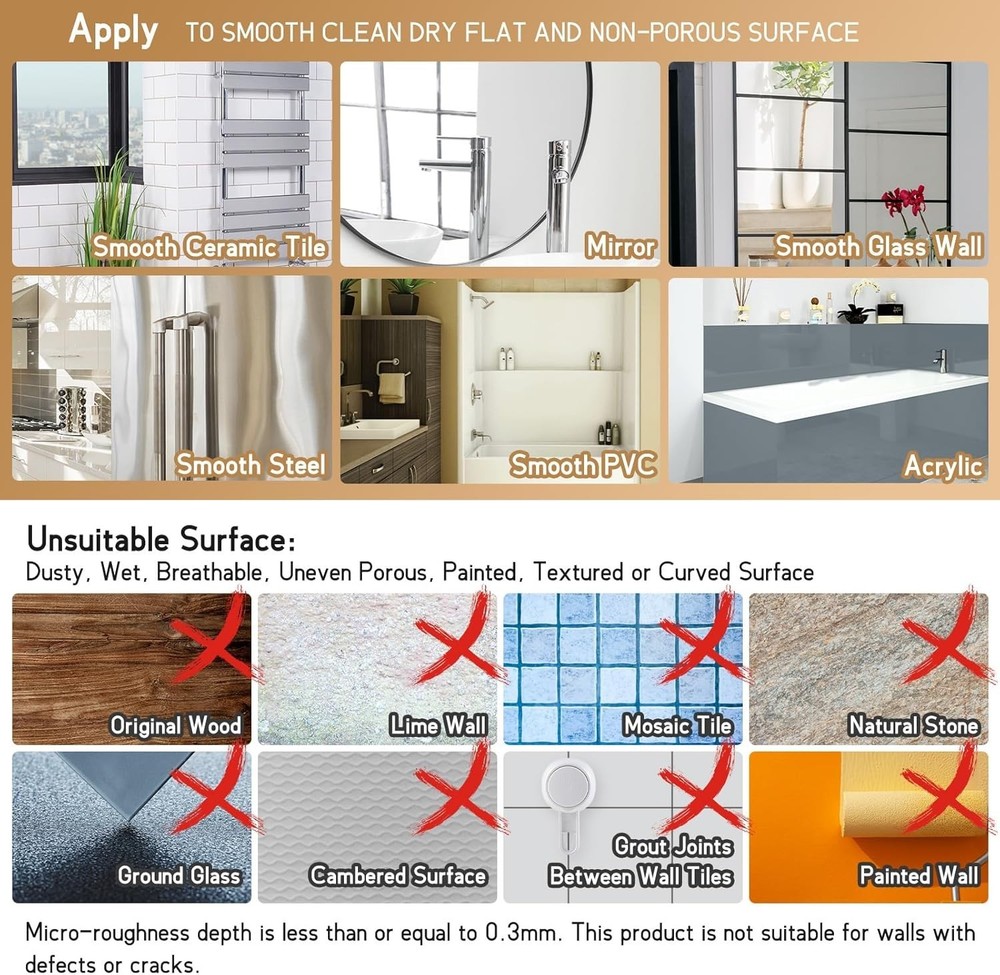 Removable Shower Organizer - Secure Suction Cup Holder for Bath Essentials