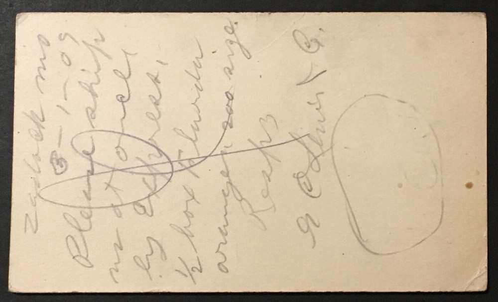 US Scott #UX20 Post Card Used Dated Mar 1, 1909