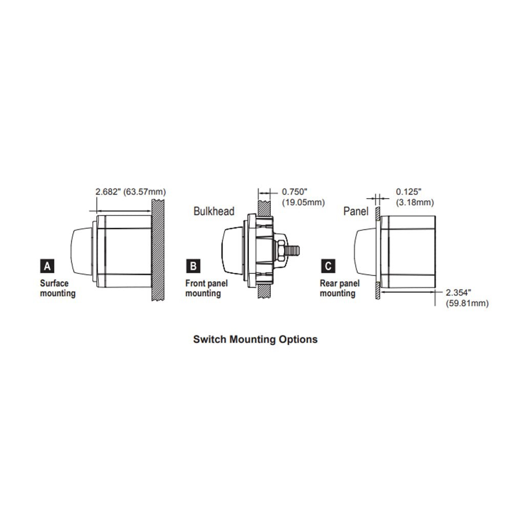 Red Battery Switch with Electronic Control Multiple Mounting Options for Mari...