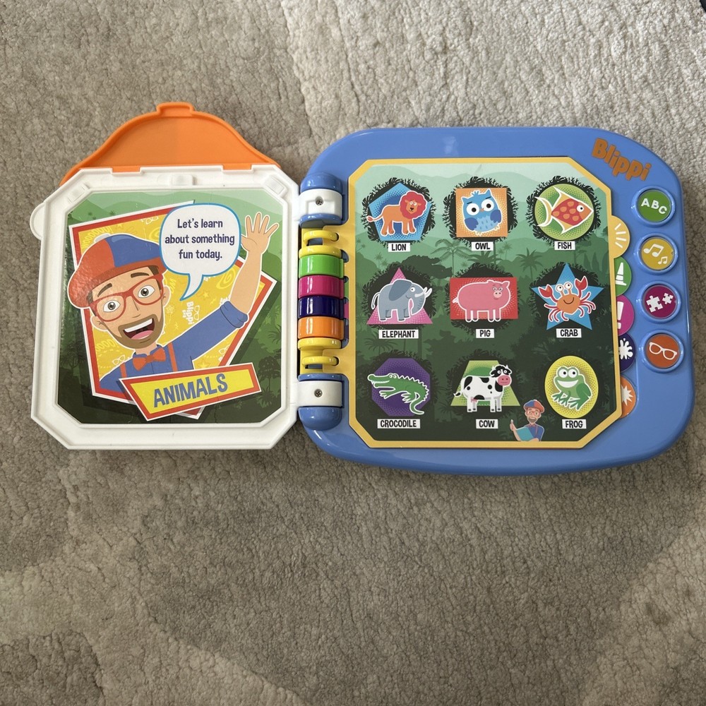 Blippi Learn & Play Word Book Interactive Light-Up Sounds Tested Works Moonbug