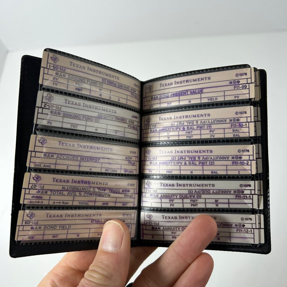 Texas Instruments SR-52 Finance Library Programs Magnetic Cards 1976