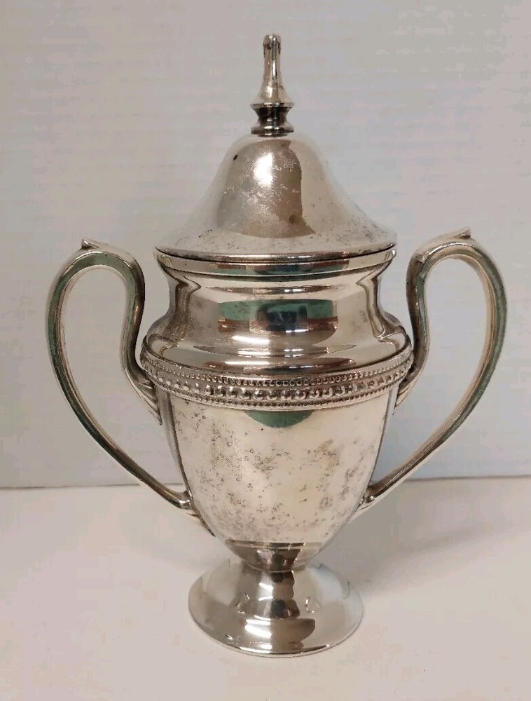Antique Lidded Sugar Glastonbury Plate 203 Silver Plate