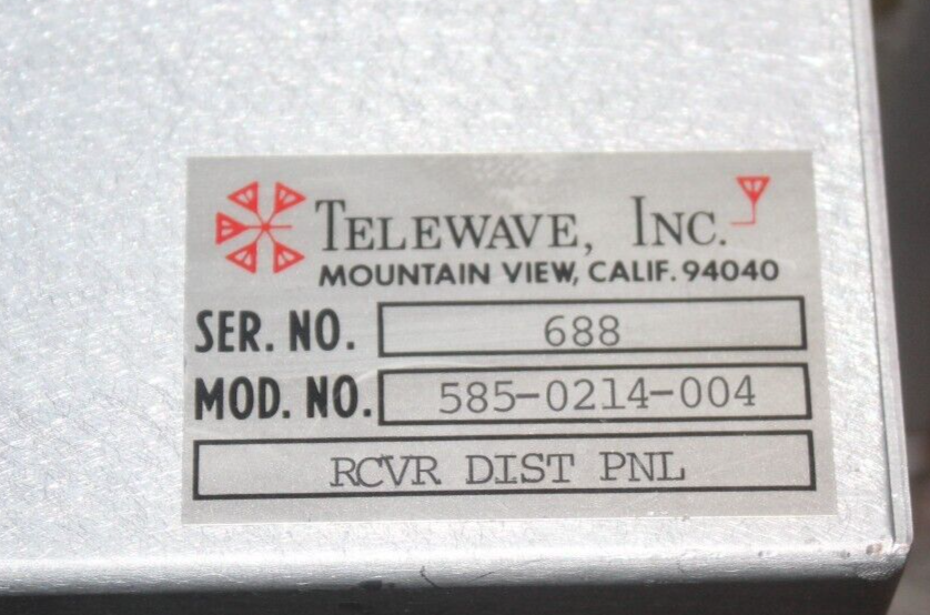 TELEWAVE INC. RECEIVER DISTRUBUTION PANEL TWR24-860