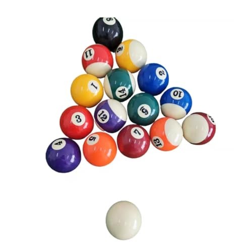 Replacement Billiards Ball, 2-1/4" Regulation Size, Object Balls with Cue 12