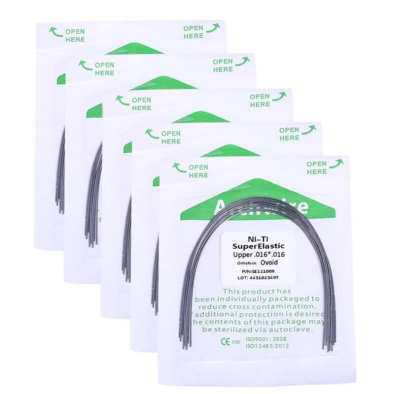 20*Dental Heat Thermal Activated Rectangular Orthodontic Arch Wire 016*016 Upper