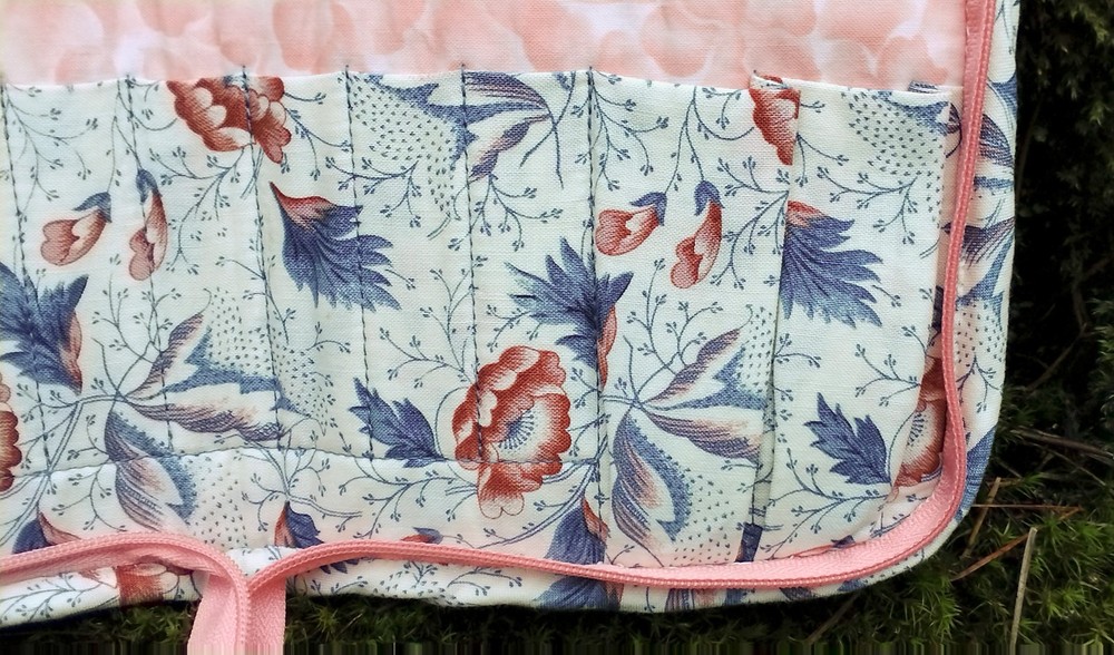 Handmade Quilted Interchangeable Crochet Hook Zippered Storage Case