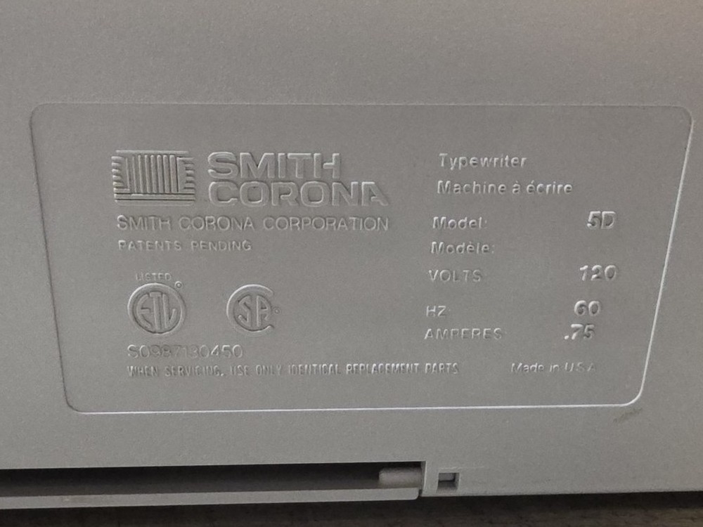 Smith Corona PWP 40 5D Electronic Typewriter - tested - working - includes disk