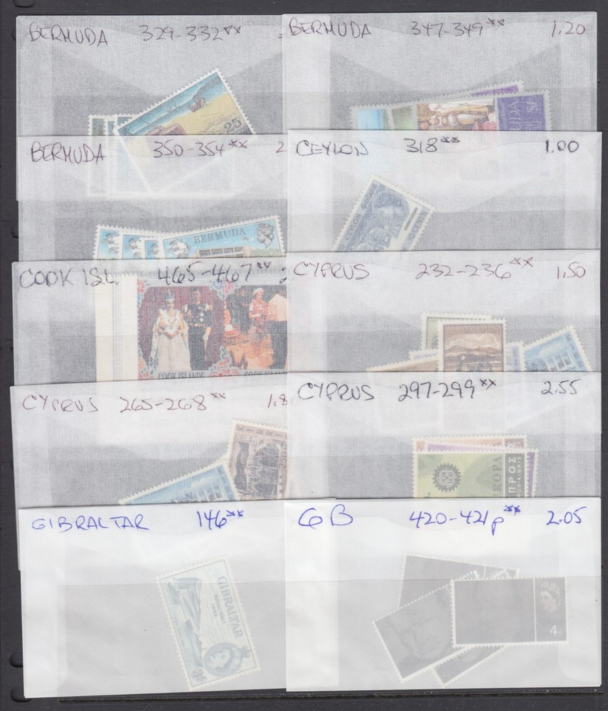 British Commonwealth, 45 diff MNH complete sets, 65¢ - $7.75 CV per set, VF.