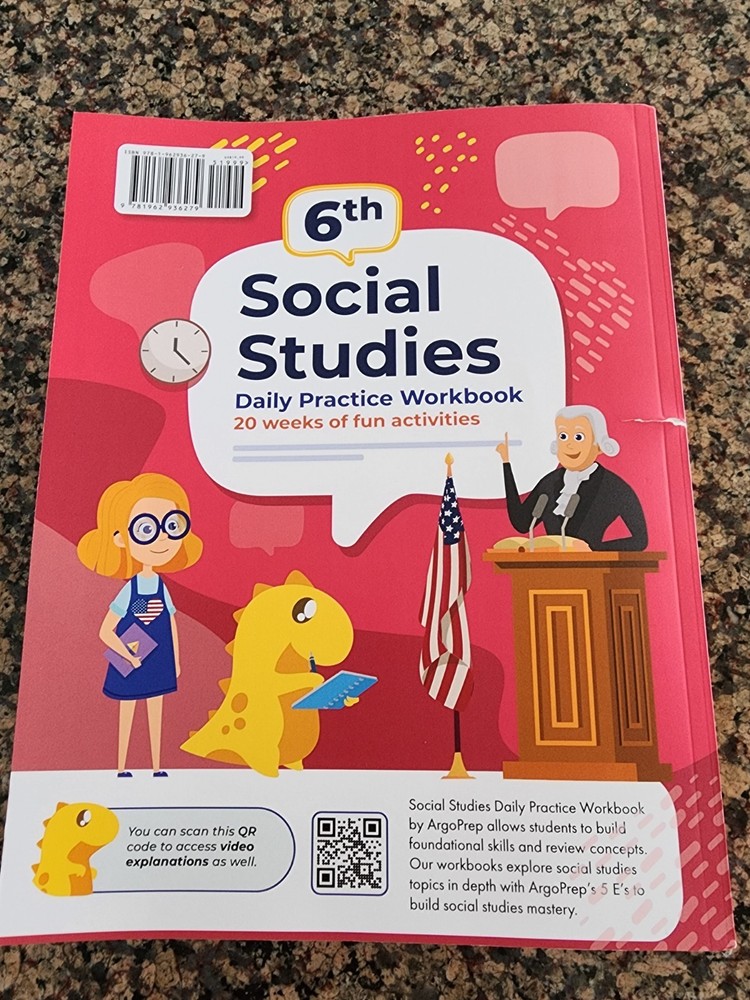 Argo Prep Social Studies Workbook Grade 6