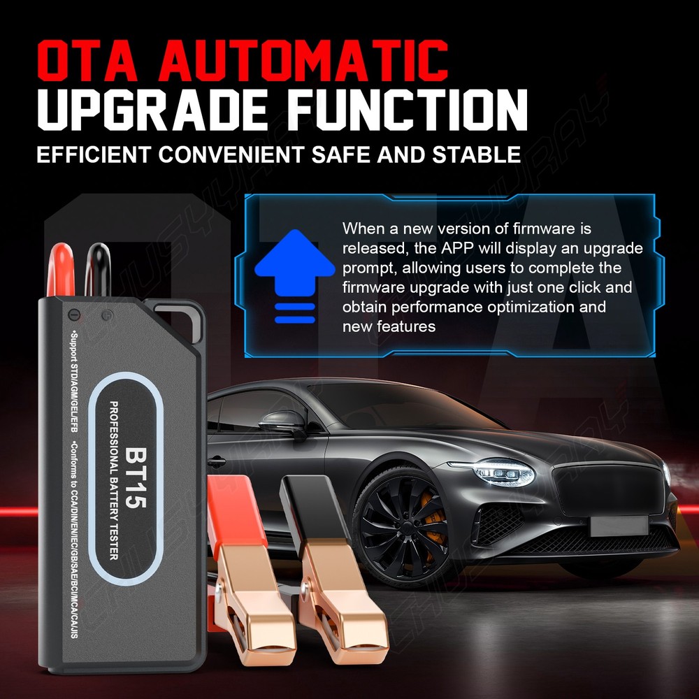 Car Battery Tester 12V Digital Voltmeter LCD Display LED Indicator Compact