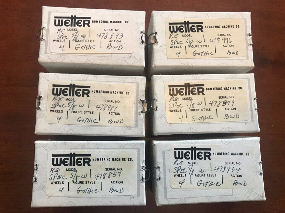 Wetter Numbering Machine 