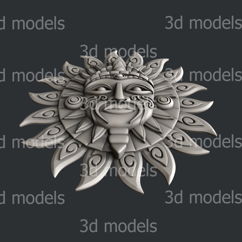 3d STL models for CNC, Artcam, Aspire, Polynesia Sun