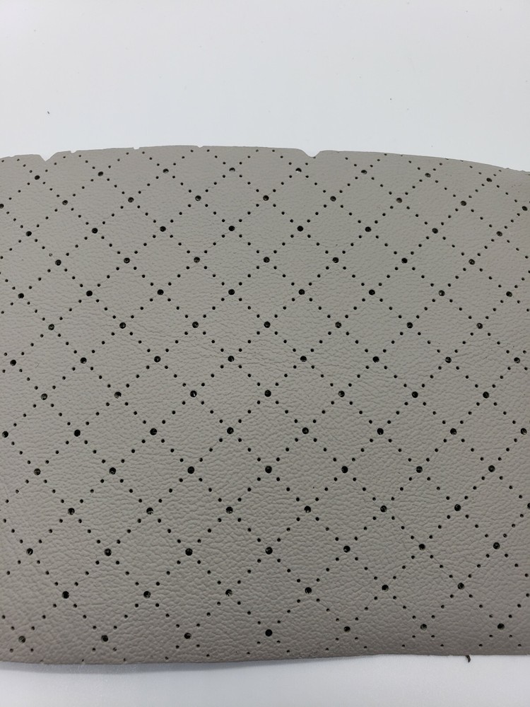 TAUPE / GRAY PERFORATED REMNANT LEATHER