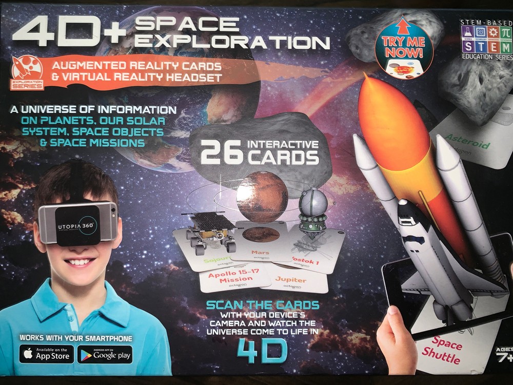 4D + Space Exploration Augmented Reality Cards & Virtual Reality Headset