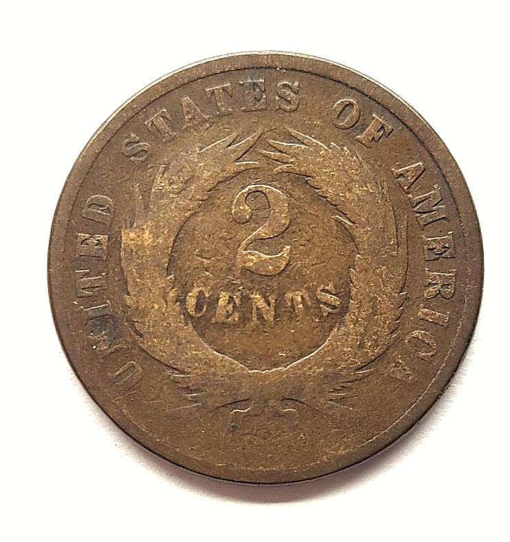 1866, 1869, 1870 & 1871 Two Cent Pieces