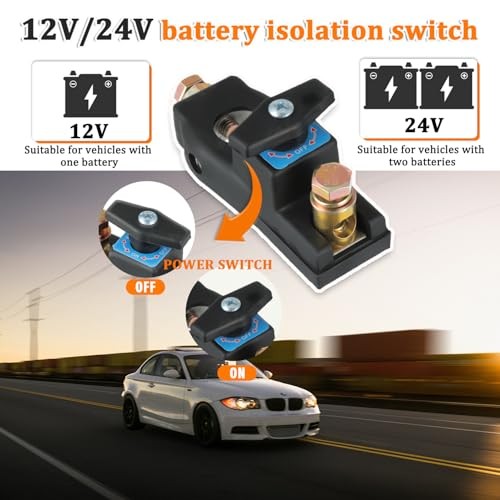 Battery Disconnect Switch, Heavy Duty Battery Shut Off Switch, General High