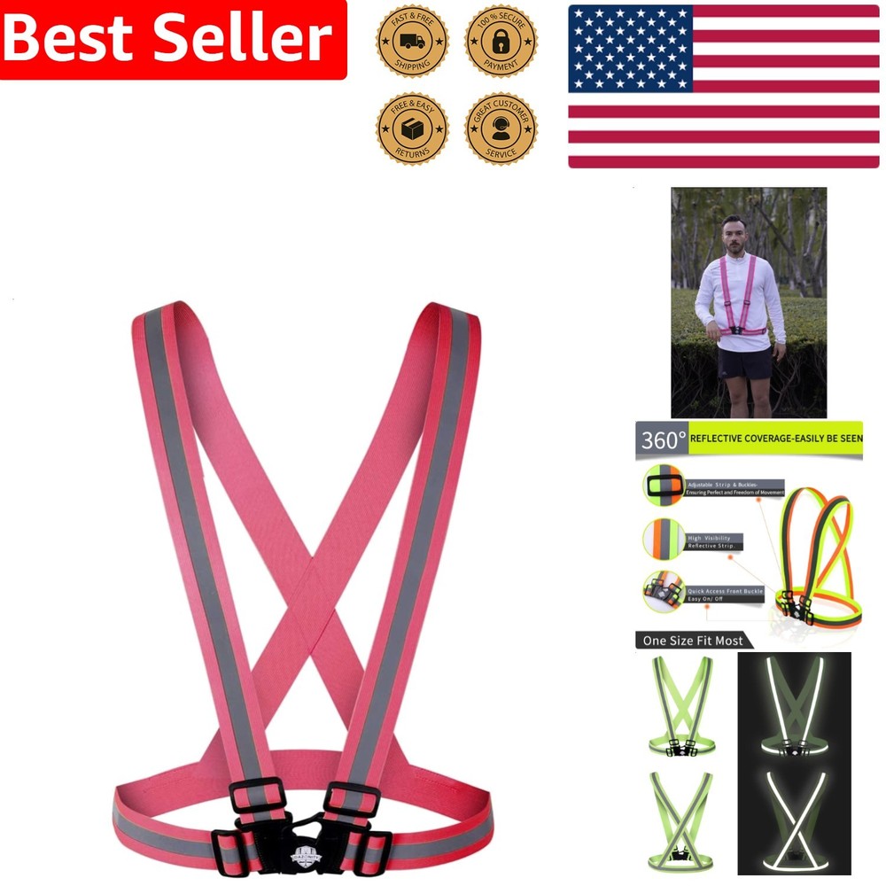 360° Reflection Safety Vest - Lightweight, Quick-Release Buckle for Active Users