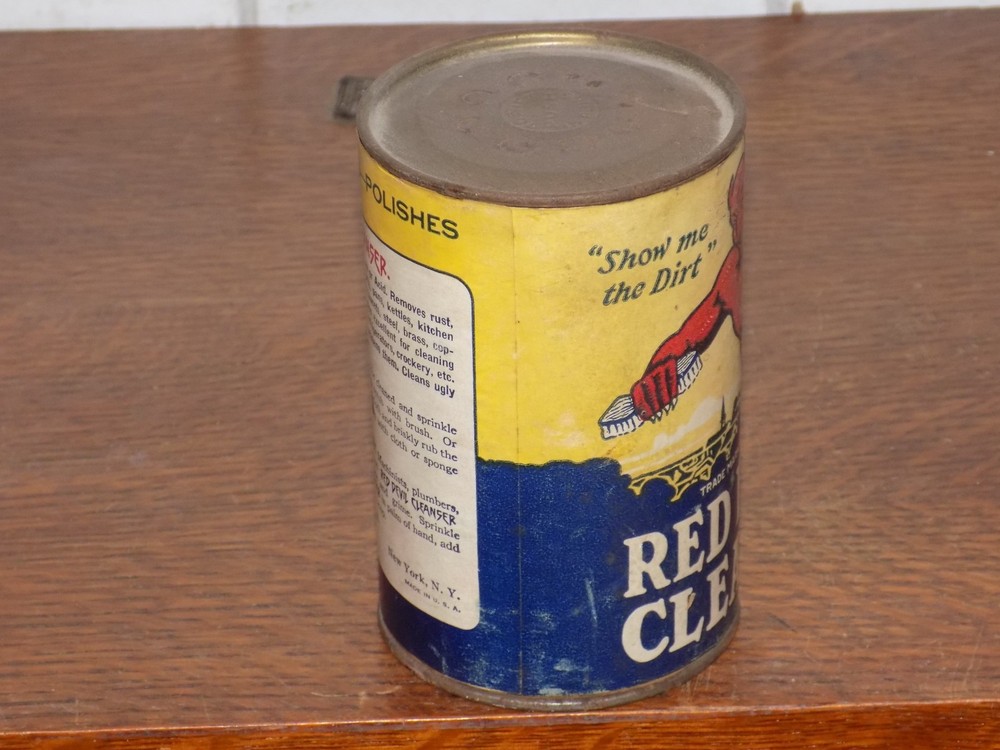 Vintage Red Devil Cleanser Cardboard 13 Ounce Container