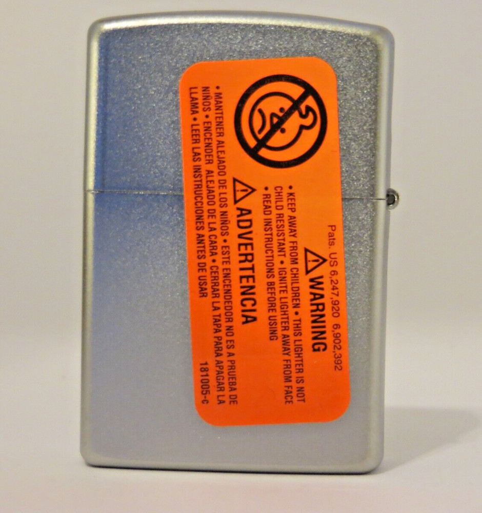 Zippo Engraved Scrolled "Zippo" Lighter Satin Chrome #24335