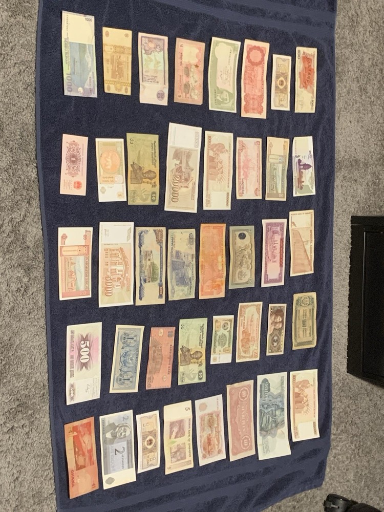 Lot of 40 - mixed Foreign Notes