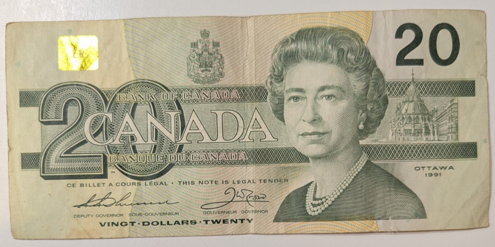 Canada-Twenty Dollar Banknote-1991