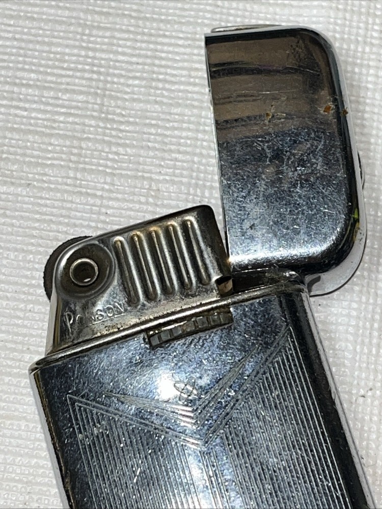 Vintage RONSON lighter atomic chevron sputnik logo !!!