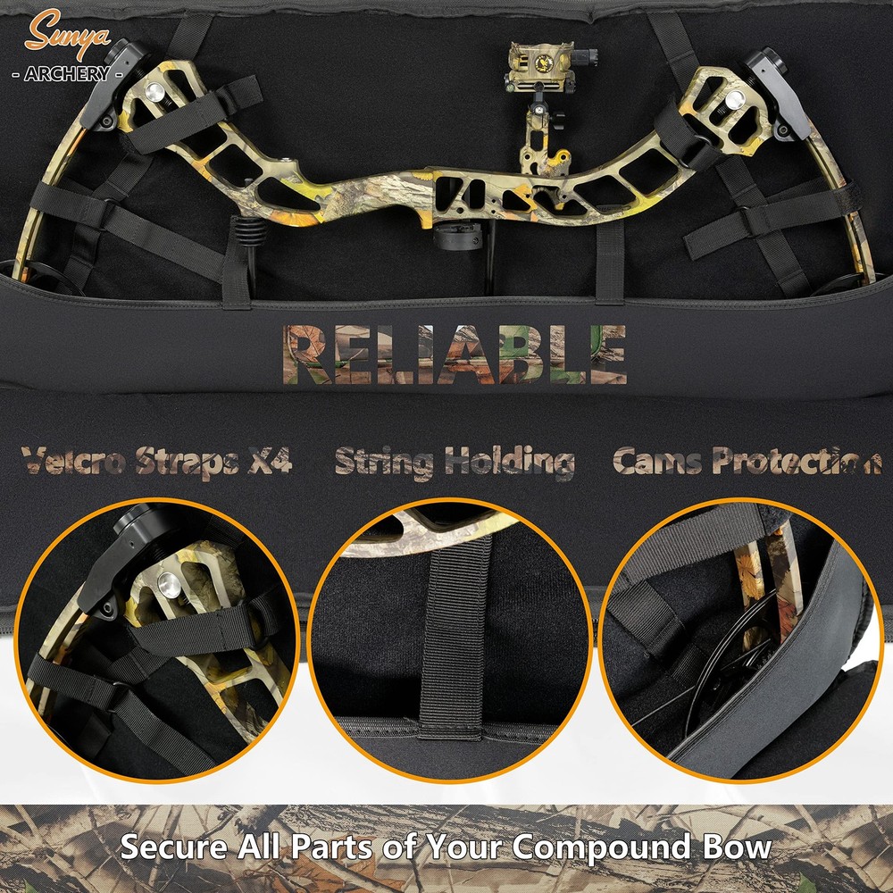 Compound Bow Case with Molle System - Neoprene Bow String Protection Padded ...