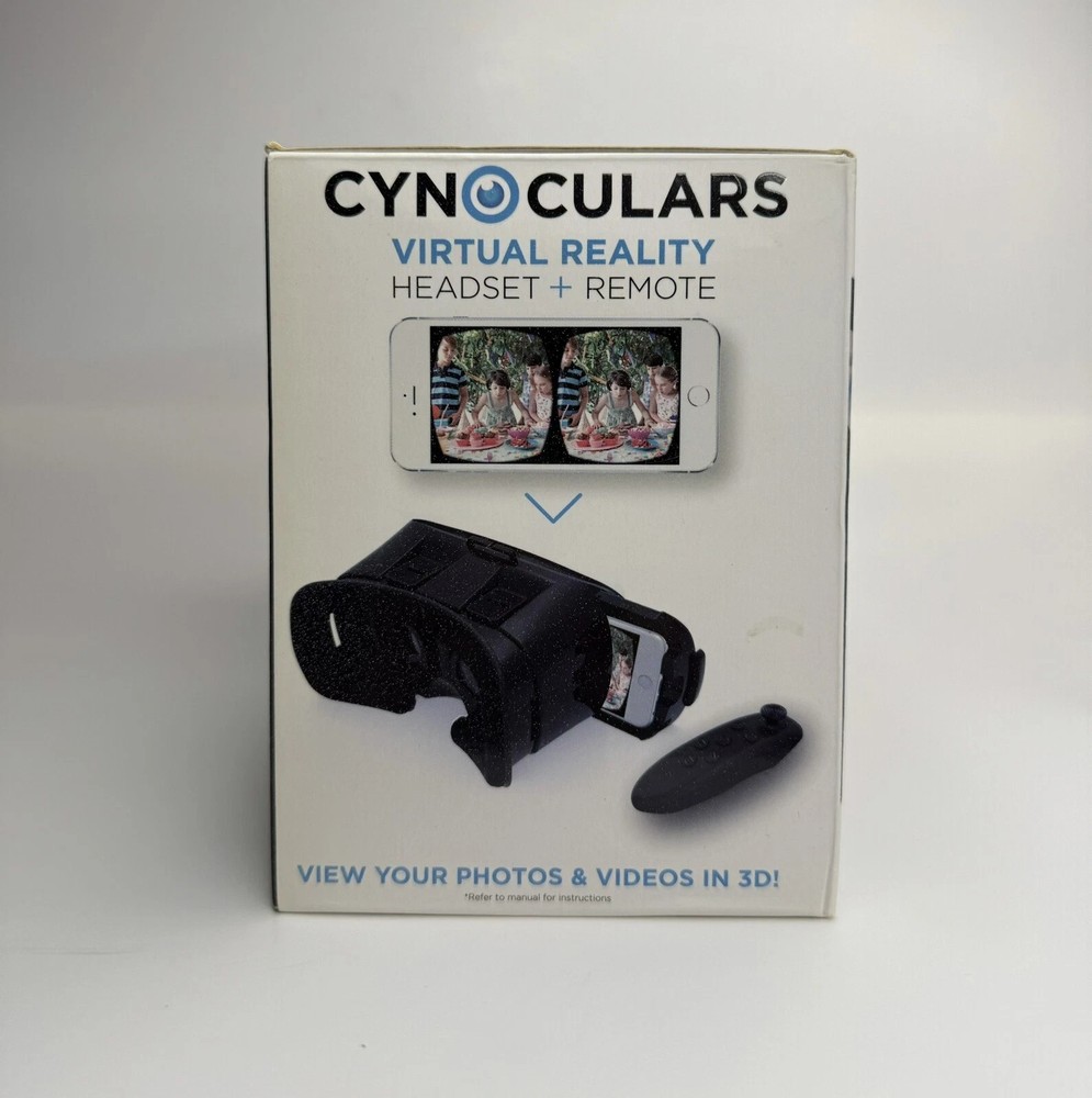 Cynoculars Virtual Reality Headset and Wireless Remote New