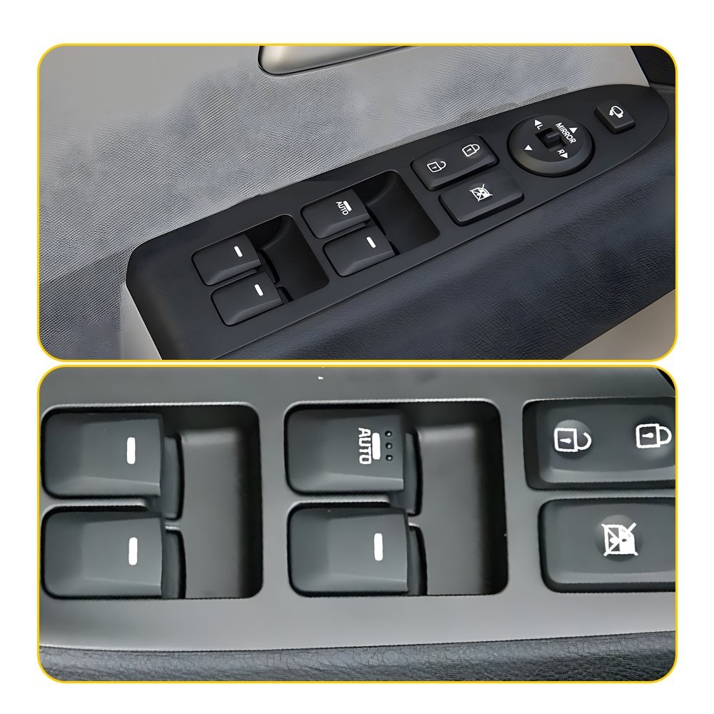 Power Window Control Switch Button Driver Side Front Black For Kia Rio 2012-2015
