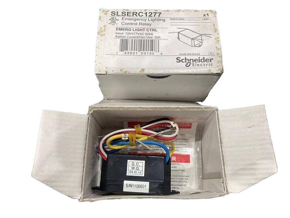 🔥(AN) SCHNEIDER, EMERGENCY LIGHTING CONTROL RELAY, SLSERC1277, SAME ☀️👣🔥👀