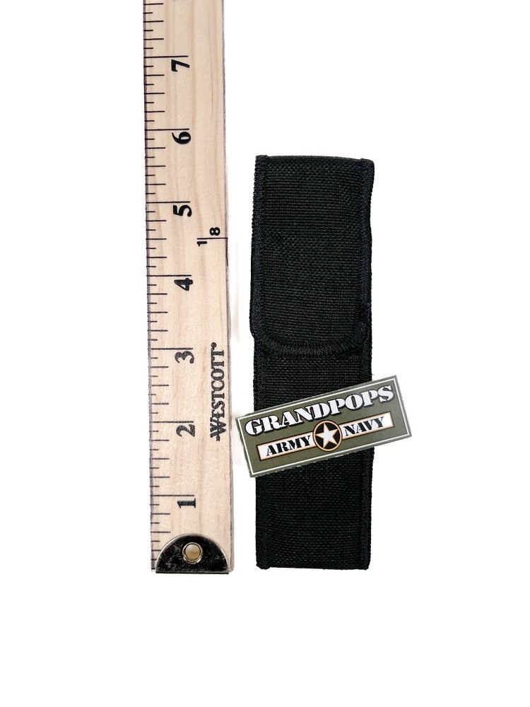 TACTICAL MINI MAGLITE BLACK QUICK RELEASE NYLON MARKER / FLASHLIGHT BELT HOLDER