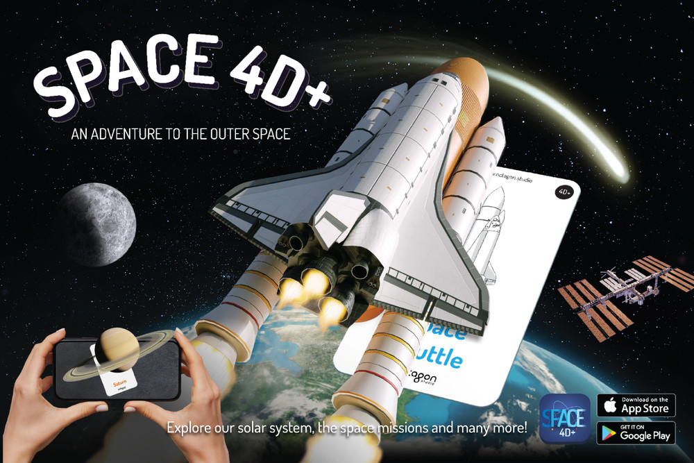 Space 4D+ AR Flashcards | Augmented Reality Learning Cards for Kids | STEM Gift