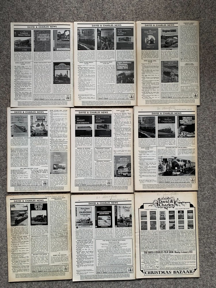 The Railway Magazine - 1974 - 9 issues