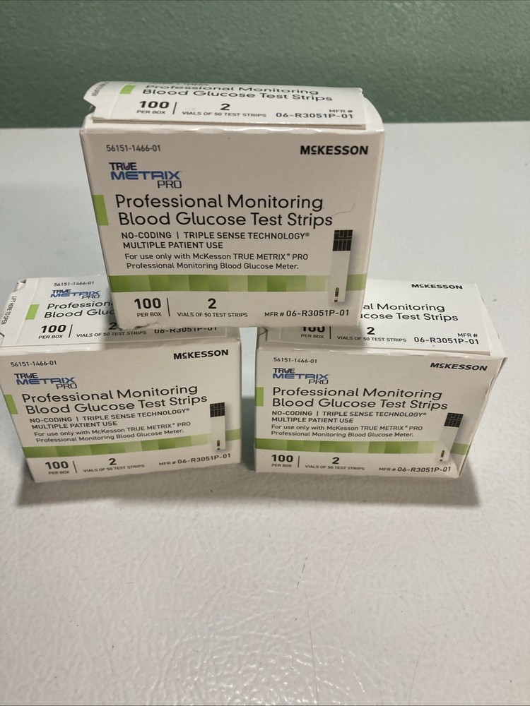 True Metrix Pro Test Strips 300 Total Strips Expiration 01/21/2027