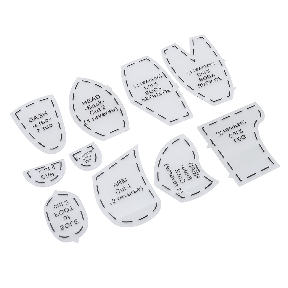 Memory Bear Template Ruler Set Acrylic Memory Bear Sewing Pattern Template Ruler