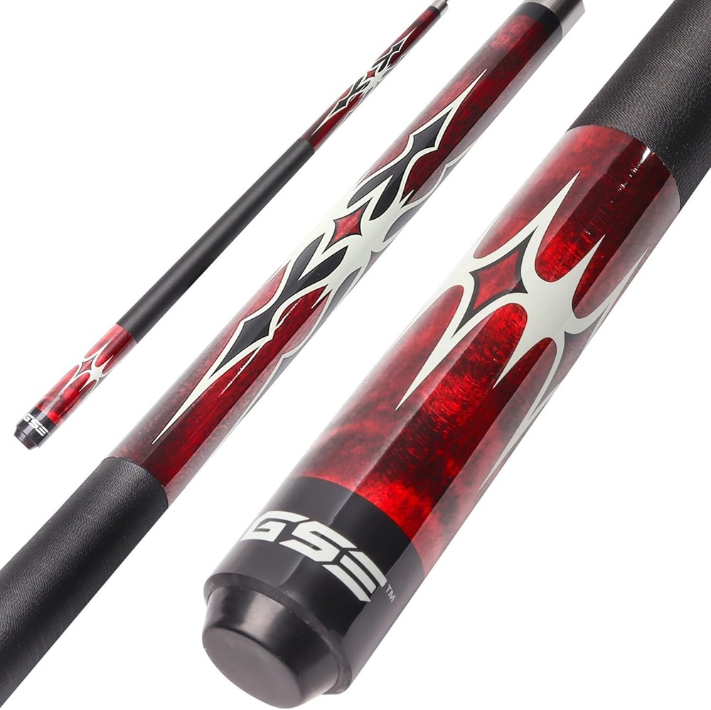 Professional 58" Maple Pool Cue Stick - 2-Piece Design with Multiple Weights