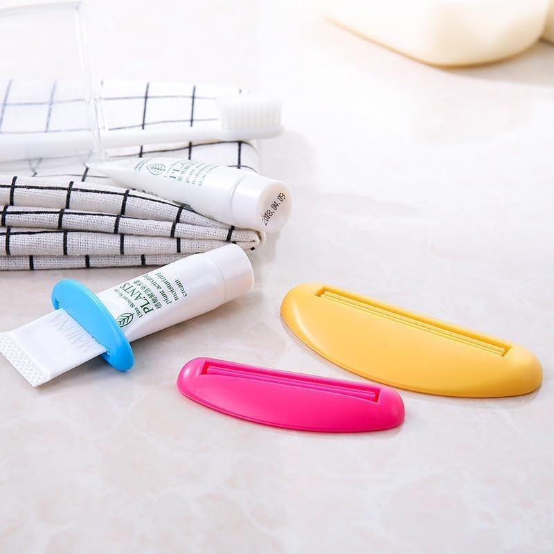 5 PCS White Plastic Toothpaste Tube Squeezer Dispenser Toothpaste Clips
