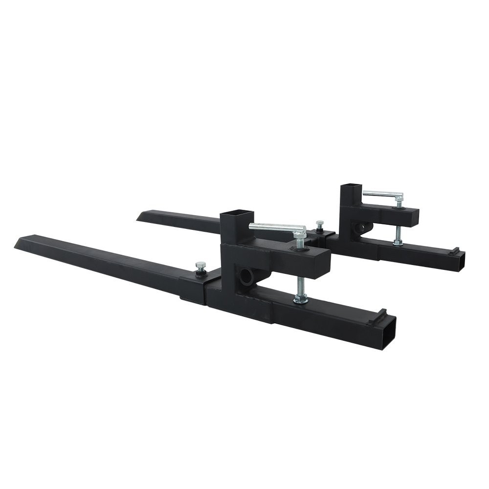 LABLT Clamp On Pallet Forks 60" With Adjustable Stabilizer Bar Tractor Bucket