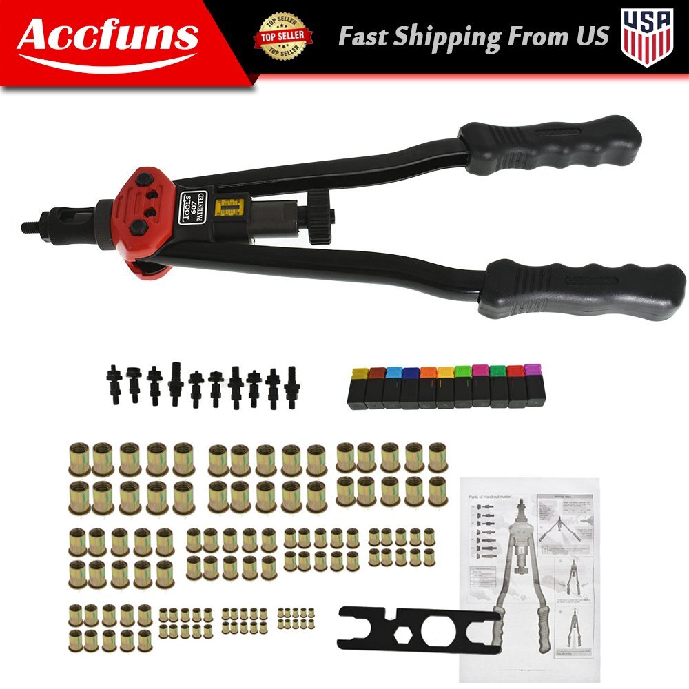 Rivet Nut Gun Kit Rivnut Setting Tools Nut Setter Tool Hand Blind Riveter 16inch