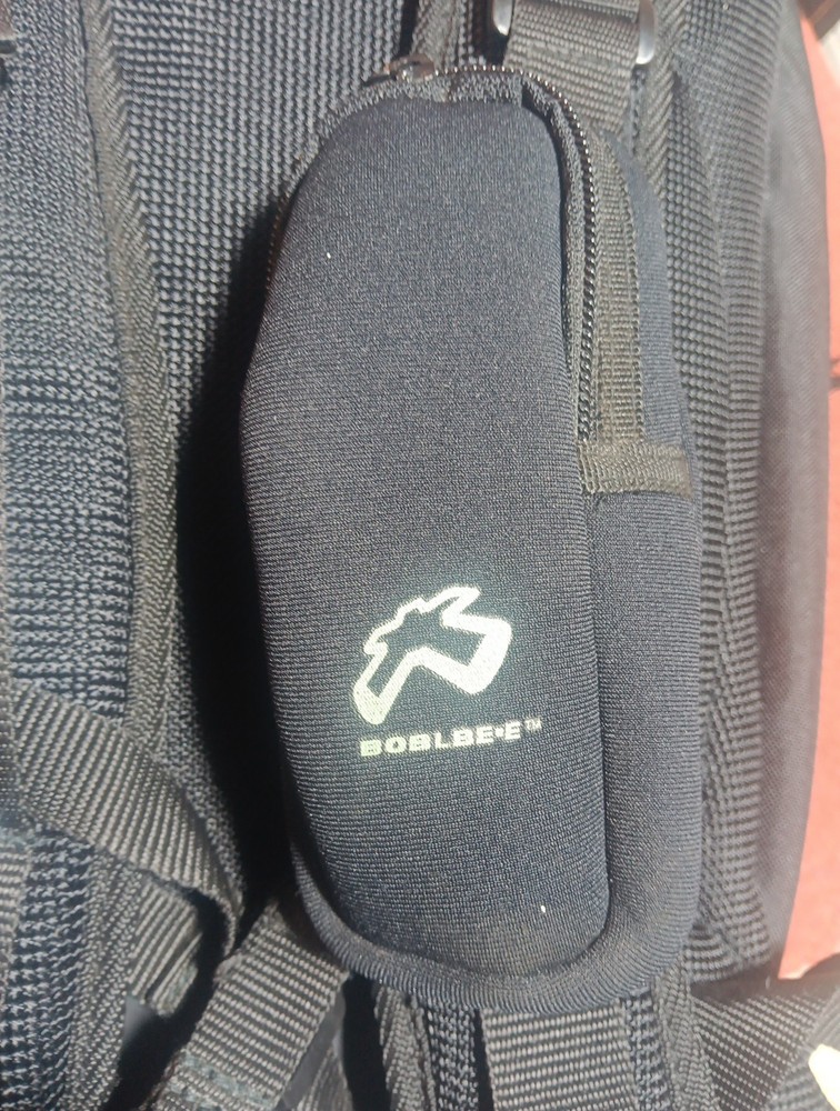 Boblbee hard shell backpack.
